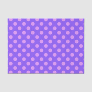Lilac polka dots on periwinkle seidenpapier