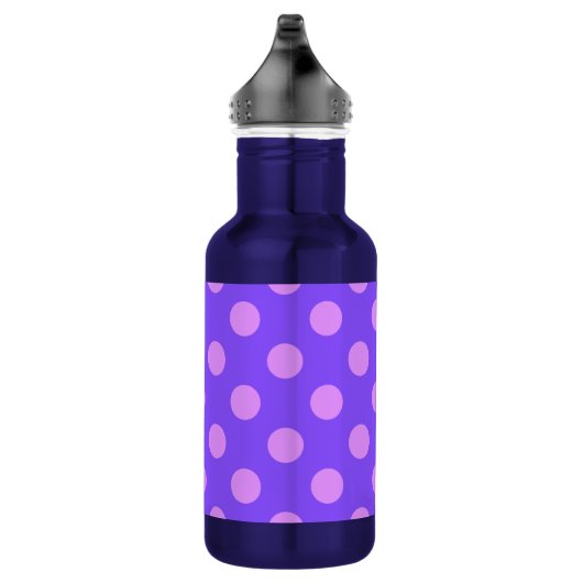 Lilac polka dots on periwinkle trinkflasche (Rechts)