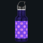 Lilac polka dots on periwinkle trinkflasche<br><div class="desc">Lilac polka dots on periwinkle</div>