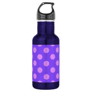 Lilac polka dots on periwinkle trinkflasche