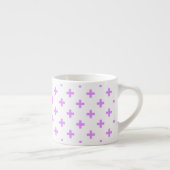 Lilac polka kreuzt auf weiß espressotasse (Rechts)