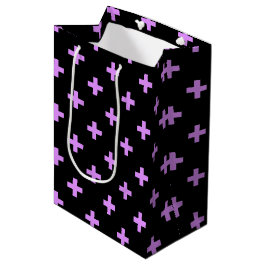 Lilac polka kreuzt schwarz mittlere geschenktüte