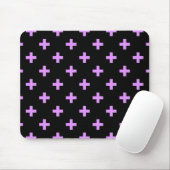 Lilac polka kreuzt schwarz mousepad (Mit Mouse)