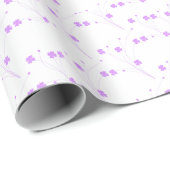 Lilac Purple Blumen, kleine pastellfarbene Blütenb Geschenkpapier (Rolleneckpunkt)