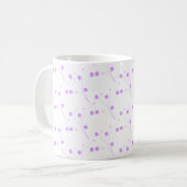 Lilac Purple Blumen, kleine pastellfarbene Blütenb Kaffeetasse (Vorderseite Links)