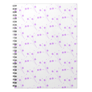 Lilac Purple Blumen, kleine pastellfarbene Blütenb Notizblock