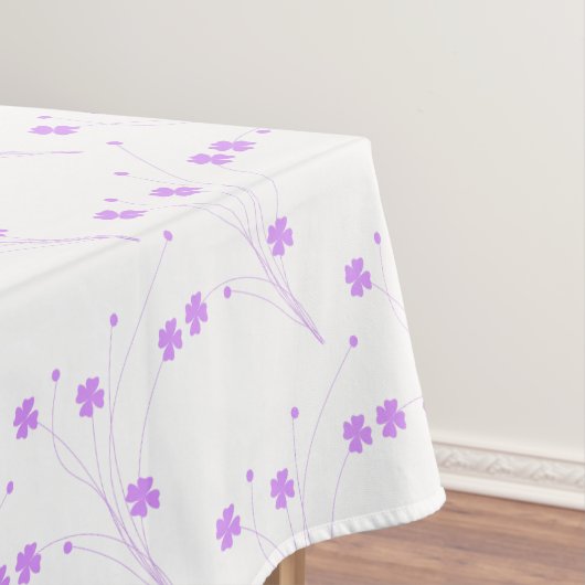 Lilac Purple Blumen, kleine pastellfarbene Blütenb Tischdecke (Beispiel)