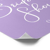 Lilac Purple Bridal Shower Customized Welcome Poster (Ecke)