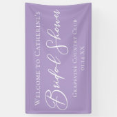 Lilac Purple Bridal Shower Party Custom Welcome Banner (Vertikal)