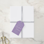 Lilac Purple Bridal Shower Party Personalized Geschenkanhänger (Mit Garn)