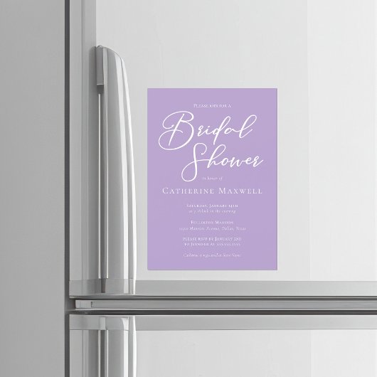 Lilac Purple Bridal Shower Personalized Magneteinladung