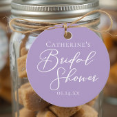 Lilac Purple Bridal Shower Personalized Party Geschenkanhänger
