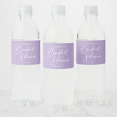 Lilac Purple Bridal Shower Personalized Wasserflaschenetikett (Flaschen)