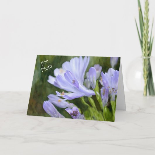 Lilac Purple Flowers Art Mother Day Card Karte (Vorderseite)