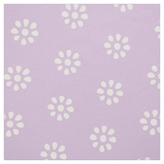 Lilac Purple Flowers Boho Ästhetisches Muster Stoff (Muster)
