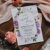 Lilac Purple Flowers Brautdusche Einladung