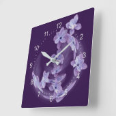 Lilac Quadratische Wanduhr (Winkel)