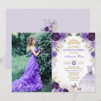 Lilac Quinceañera Mis Quince 15. Geburtstag Foto