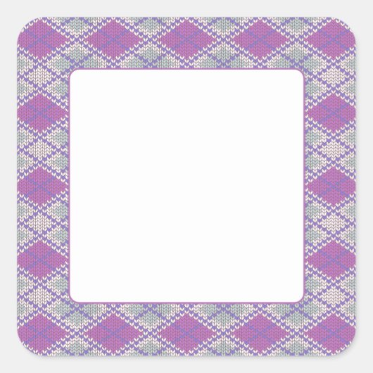 LILAC RAUTE STRICK 1,5" Aufkleber auf dem Platz (Vorderseite)