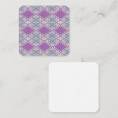 LILAC-RAUTE-STRICK 2.5x2.5-Flachbildschirm Mitteilungskarte (Vorne/Hinten)