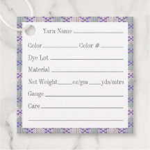 LILAC RAUTE STRICK 2" Quadratgarnmarken