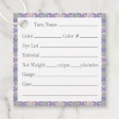 LILAC RAUTE STRICK 2" Quadratgarnmarken Geschenkanhänger (Vorderseite)