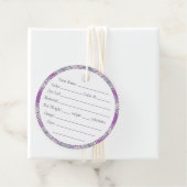 LILAC RAUTE STRICK 2" Rundgarntags Geschenkanhänger (Beispiel)