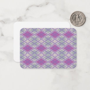 LILAC-RAUTE-STRICK 3.5x2.5-Flachkarte / Horizontal Mitteilungskarte