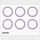 LILAC RAUTE STRICK 3" Round Stickers (Blatt)