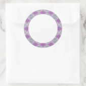 LILAC RAUTE STRICK 3" Round Stickers (Tasche)