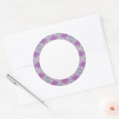 LILAC RAUTE STRICK 3" Round Stickers (Umschlag)