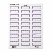 LILAC RAUTE STRICK .75"x2.25" Labels (Vorne)