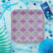 LILAC RAUTE STRICK 9" Teller für Papiervorlagen (Party)