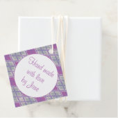 LILAC RAUTE STRICK Diamond "Handmade" Tags Geschenkanhänger (Beispiel)