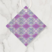 LILAC RAUTE STRICK Diamond "Handmade" Tags Geschenkanhänger (Rückseite)