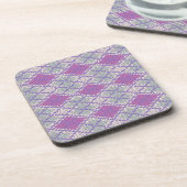LILAC RAUTE STRICK Hard Plastic Untersetzer (Linke Seite)