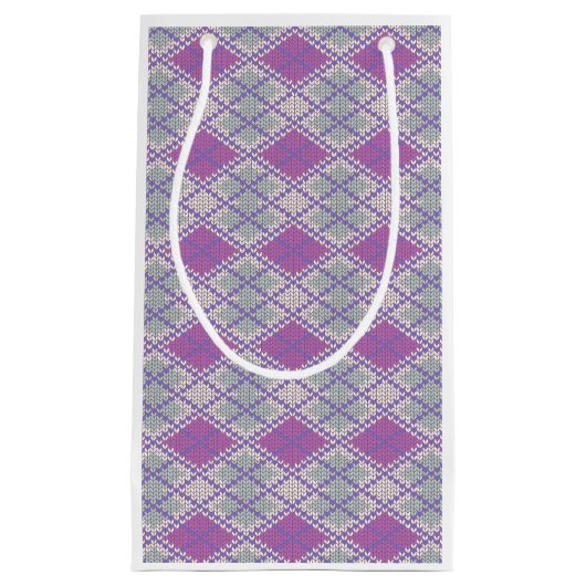 LILAC RAUTE STRICK Kleine Geschenktüte (Vorderseite)