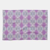 LILAC RAUTE STRICK Küche Geschirr Handtuch (Horizontal)