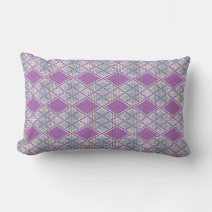 LILAC RAUTE STRICK Lumbar Kissen