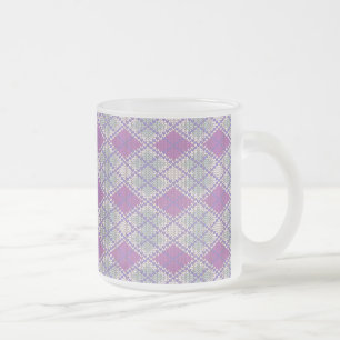 LILAC RAUTE STRICK Mattiert Glass Tasse