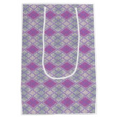 LILAC RAUTE STRICK Mittlere Geschenktüte (Rückseite)