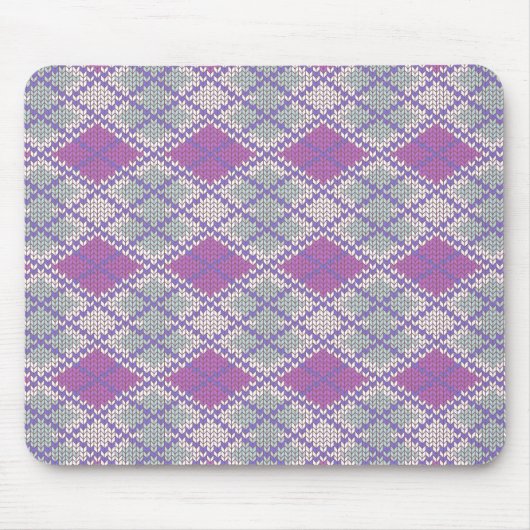 LILAC RAUTE STRICK Mouse Pad Mousepad (Vorne)