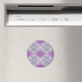 LILAC RAUTE STRICK Round Magnet (In Situ (Geschirrspüler))