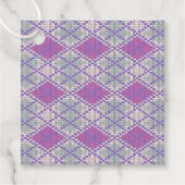 LILAC RAUTE STRICK Square Geschenketags Geschenkanhänger (Vorderseite)