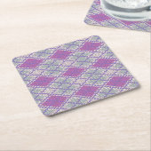 LILAC RAUTE STRICK Square Paper Untersetzer (angewinkelt)