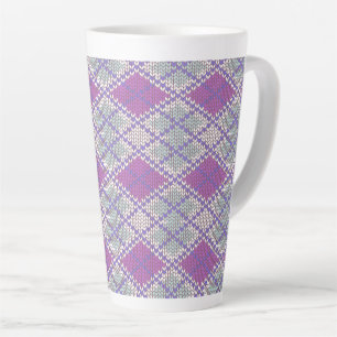 LILAC RAUTE STRICK Tall Latte Tasse