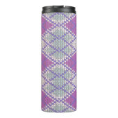 LILAC RAUTE STRICK Thermal Tumbler Thermosbecher (Rückseite)