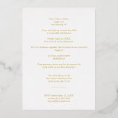 Lilac Real Gold 2 Fotos Blumenherz Folieneinladung (Rückseite)