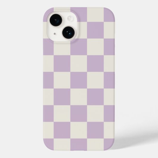 Lilac Retro Karo Case-Mate iPhone Hülle (Rückseite)