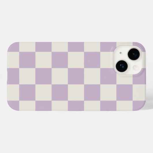 Lilac Retro Karo Case-Mate iPhone Hülle (Rückseite (Horizontal))